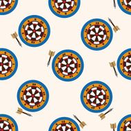 casino darts cartoon seamless pattern background N2