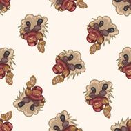 football player cartoon seamless pattern background N26