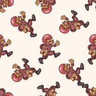 football player cartoon seamless pattern background N32