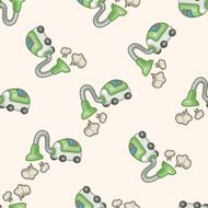 Home appliances theme vacuum cleaner cartoon seamless pattern background N6