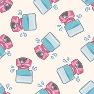 Home appliances theme dispenser cartoon seamless pattern background N2