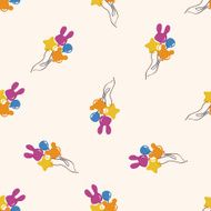 Amusement park facilities cartoon seamless pattern background N109