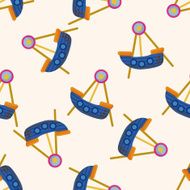 Amusement park facilities cartoon seamless pattern background N111