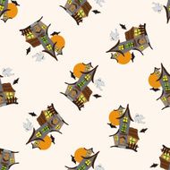 Amusement park facilities cartoon seamless pattern background N114