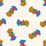 Amusement park facilities cartoon seamless pattern background N115