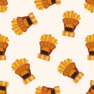 Amusement park food shop cartoon seamless pattern background N2