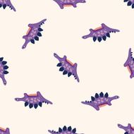 dinosaur cartoon seamless pattern background N25