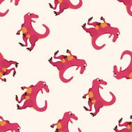dinosaur cartoon seamless pattern background N26