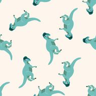 dinosaur cartoon seamless pattern background N28