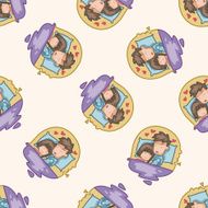 Valentine&#039;s day couple cartoon seamless pattern background N8