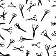 Seamless Pattern with Cutting Scissors Vector Illustration N2