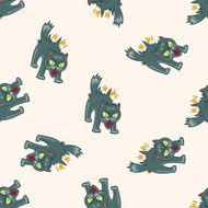 cat cartoon seamless pattern background N15
