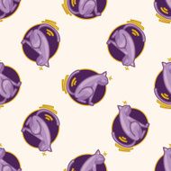 cat cartoon seamless pattern background N17