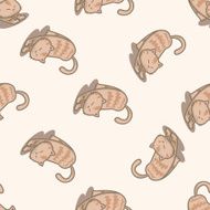 cat cartoon seamless pattern background N20