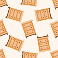 furniture cabinet cartoon seamless pattern background N9