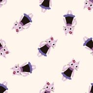 cat cartoon seamless pattern background N30