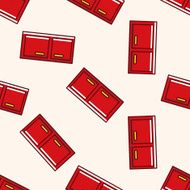 Home appliances theme refrigerator cartoon seamless pattern background N8