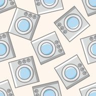 Washing machine cartoon seamless pattern background N6