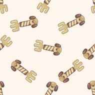 baby spoon and fork cartoon seamless pattern background N3