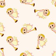 angel cartoon seamless pattern background N48