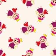 angel cartoon seamless pattern background N49