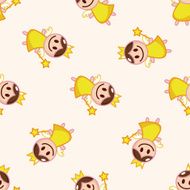 angel cartoon seamless pattern background N50