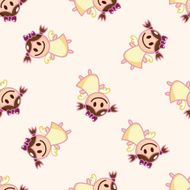 angel cartoon seamless pattern background N53