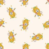 treasure cartoon seamless pattern background