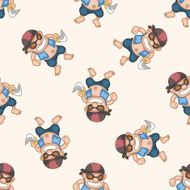 pirate cartoon seamless pattern background N41