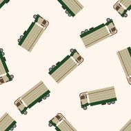 truck cartoon seamless pattern background N35