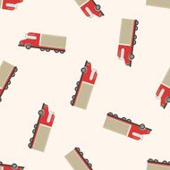 truck cartoon seamless pattern background N38