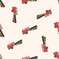 truck cartoon seamless pattern background N39