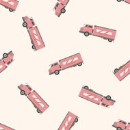 truck cartoon seamless pattern background N41