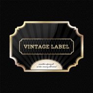 Vintage golden label