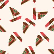 Transportation boat cartoon seamless pattern background N47