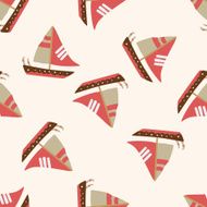 Transportation boat cartoon seamless pattern background N50