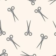 Medical Scissors cartoon seamless pattern background