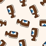 medical bottle cartoon seamless pattern background