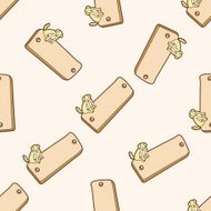 pet dog cartoon seamless pattern background N3