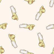 pet dog cartoon seamless pattern background N4