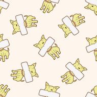 pet dog cartoon seamless pattern background N5