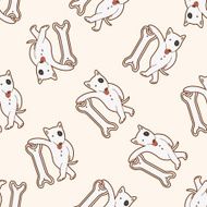pet dog cartoon seamless pattern background N6