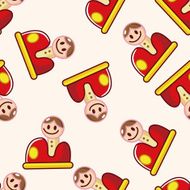 Amusement park facilities cartoon seamless pattern background N118