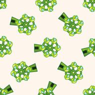 Amusement park facilities cartoon seamless pattern background N119