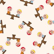Amusement park facilities cartoon seamless pattern background N121