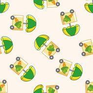 Amusement park facilities cartoon seamless pattern background N122