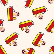Amusement park facilities cartoon seamless pattern background N125