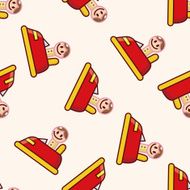 Amusement park facilities cartoon seamless pattern background N126
