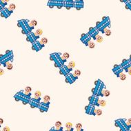 Amusement park facilities cartoon seamless pattern background N127