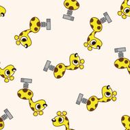 Amusement park facilities cartoon seamless pattern background N128